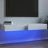 vidaXL TV-Schränke mit LED-Leuchten 2 Stk. weiß 60 x 35 x 15,5 cm (842887)