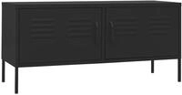 vidaXL TV-Schrank Schwarz 105x35x50 cm Stahl