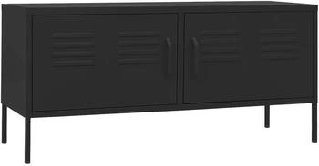 vidaXL TV-Schrank schwarz 105 x 35 x 50 cm Stahl (336232)