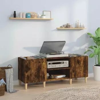 vidaXL Plattenschrank Räuchereiche 121 x 38 x 48 cm Holzwerkstoff (831930)