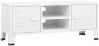 vidaXL TV-Schrank Industrie-Stil Wei&szlig; 105x35x42 cm Metall
