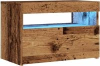 vidaXL TV-Schrank mit LED-Leuchten Altholz-Optik 60x35x40 cm