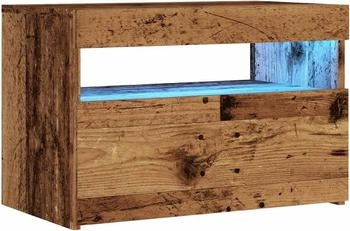 vidaXL TV-Schrank mit LED-Leuchten Altholz-Optik 60 x 35 x 40 cm (856309)