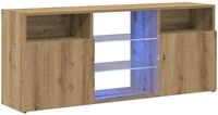 vidaXL TV-Schrank mit LED-Leuchten Artisan-Eiche 120x30x50 cm