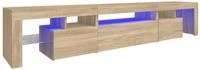 Vidaxl - Tv-schrank Mit Led-leuchten Sonoma-eiche 215x36,5x40 Cm