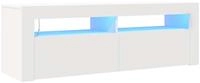 vidaXL TV-Schrank mit LED-Leuchten Wei&szlig; 120x35x40 cm