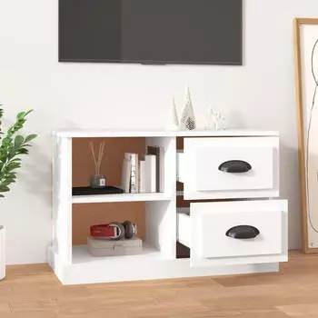 vidaXL TV-Schrank wei&szlig; 73 x 35,5 x 47,5 cm Holzwerkstoff (816168)