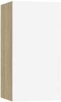 vidaXL TV-Schrank Wei&szlig; Sonoma-Eiche 30,5x30x60 cm Holzwerkstoff