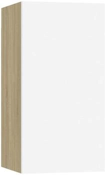 vidaXL TV-Schrank wei&szlig; Sonoma-Eiche 30,5 x 30 x 60 cm Holzwerkstoff (803336)