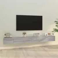 vidaXL 3-tlg. TV-Schrank-Set Grau Sonoma Holzwerkstoff