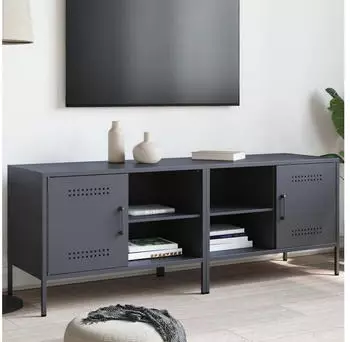 vidaXL TV-Schr&auml;nke 2 Stk. anthrazit 68 x 39 x 50,5 cm Stahl (842999)