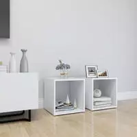 vidaXL TV-Schr&auml;nke 2 Stk. Wei&szlig; 37x35x37 cm Holzwerkstoff