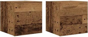 vidaXL TV-Wandschränke 2 Stk. Altholz-Optik 30,5 x 30 x 30 cm (856413)