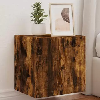 vidaXL TV-Wandschr&auml;nke mit LED-Leuchten 2 Stk. R&auml;uchereiche (837255)