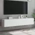 vidaXL TV-Wandschränke mit LED-Leuchten 2 Stk. weiß 80 x 35 x 31 cm (837282)