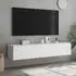 vidaXL TV-Wandschränke mit LED-Leuchten 2 Stk. weiß 80 x 35 x 31 cm (837282)