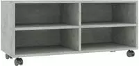 vidaXL TV-Schrank mit Rollen Betongrau 90x35x35 cm Holzwerkstoff