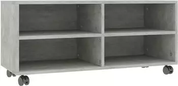vidaXL TV cabinet rollable 90 x 35 x 35 cm cemento (800184)