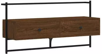 vidaXL TV-Wandschrank Braun Eiche 100,5x30x51cm Holzwerkstoff (833462)