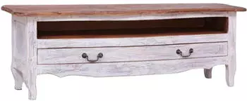 vidaXL TV-Schrank 120x30x40cm Wei&szlig; Massivholz Mahagoni (283902)