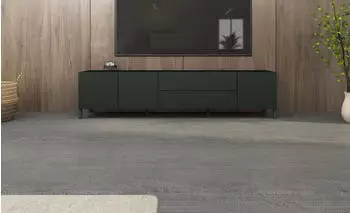 Borchardt-M&ouml;bel Sophia Lowboard 190cm matt schwarz Metallf&uuml;&szlig;e (87461466-0)
