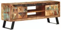 vidaXL TV-Schrank 112x30x45 cm Altholz Massiv