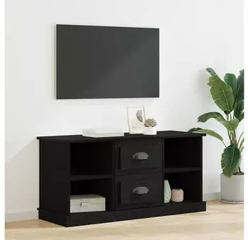 vidaXL TV-Schrank Schwarz Eichen-Optik 99,5x35,5x48cm