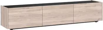 Voleo GW-Cantoria TV-Lowboard 3 Klappen Eiche/Schwarz 184x48x40cm (1113-627)