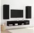 vidaXL Wand-TV-Schrank 2er Set Schwarz Eiche 30,5x30x90cm Holzwerkstoff (862571)