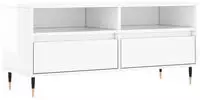 vidaXL TV-Schrank Hochglanz-Wei&szlig; 100x34,5x44,5 cm Holzwerkstoff
