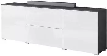 Mirjan24 Vera 181 TV-Lowboard mit LED-Beleuchtung, 2 Schubladen, 180x62x35cm (Vera 181)