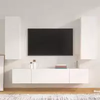 4-tlg. Tv-schrank-set Wei&szlig; Holzwerkstoff Vidaxl