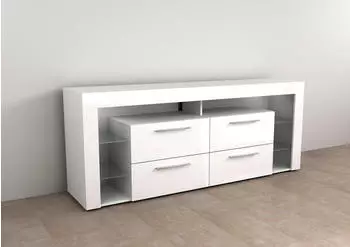 FMD Vibio TV-Board Hochglanz Wei&szlig;, 180cm (54899562-0)