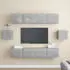 vidaXL TV-Schrank-Set 6-tlg. Holzwerkstoff Betongrau (3079103)