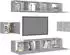 vidaXL TV-Schrank-Set 6-tlg. Holzwerkstoff Betongrau (3079103)
