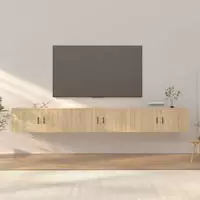 vidaXL TV-Wandschr&auml;nke 3 Stk. Sonoma-Eiche 100x34,5x40 cm