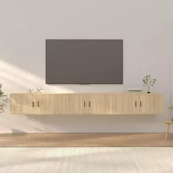 vidaXL TV-Wandschr&auml;nke 3 Stk. Sonoma-Eiche 100x34,5x40cm (3188377)