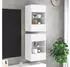 vidaXL TV-Wandschränke mit LED-Beleuchtung 2 Stk. Weiß 40x30x60,5cm