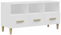 vidaXL TV-Schrank Hochglanz-Wei&szlig; 102x36x50 cm Holzwerkstoff