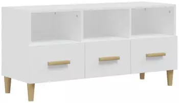 vidaXL TV-Schrank Hochglanz-Wei&szlig; 102x36x50cm Holzwerkstoff (812606)