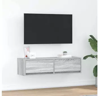 vidaXL TV-Schrank Wandmontage Grau Sonoma 100x31x25,5cm Holzwerkstoff