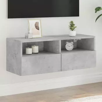 vidaXL TV-Wandschrank Betongrau 80x30x30cm Holzwerkstoff (836874)