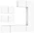 vidaXL TV-Schrank-Set 6-tlg. Weiß Holzwerkstoff (3114550)