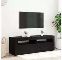 vidaXL TV-Schrank mit LED-Leuchten Schwarz Eichen-Optik 120x35x40 cm