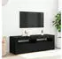 vidaXL TV-Schrank mit LED-Leuchten Schwarz Eichen-Optik 120x35x40cm (862031)