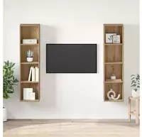 vidaXL TV-Schrankset 2 pcs Braun 37 x 37 x 142,5 cm Holzwerkstoff