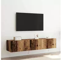 vidaXL TV-Wandschrank 2 pcs Altholz 80 x 35 x 31 cm Holzwerkstoff