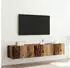 vidaXL TV-Wandschrank mit LED 2 Stk. Altholz 80x35x31cm (863105)