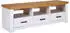 Livetastic Maluno TV-Board Massivholz Kiefer weiß/Eiche, 166,4x53,2x48,3cm (23143840-0)