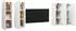 vidaXL TV-Schrank 4er-Set Weiß 30,5x30x90cm Holzwerkstoff (3078741)
